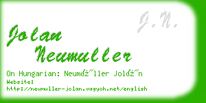 jolan neumuller business card